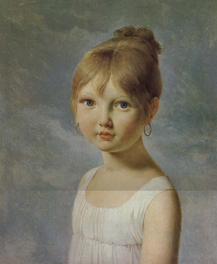 Baron Pierre Narcisse Guerin Portrait de petite fille